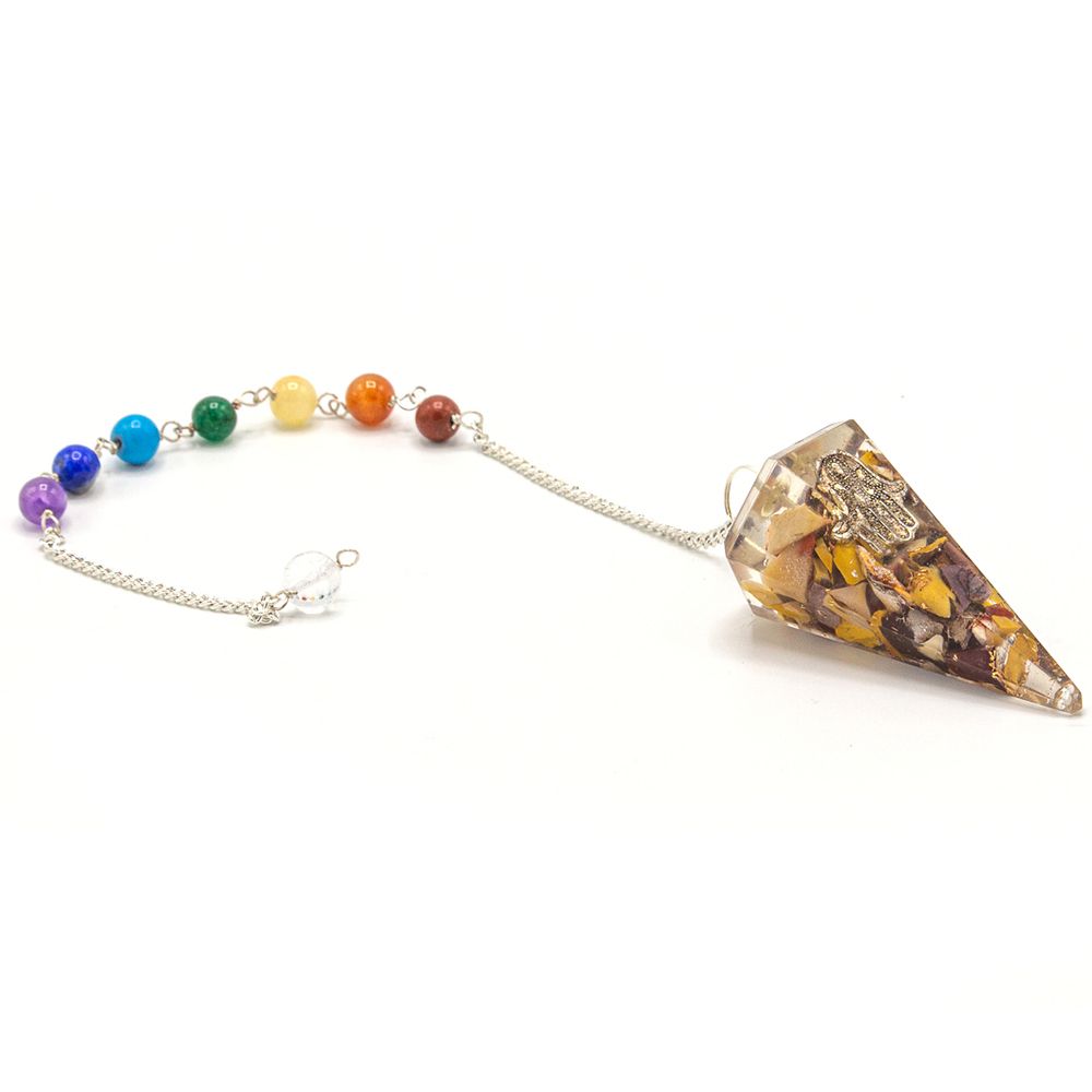 Orgonite Power Chakra Pendulum – Hamsa