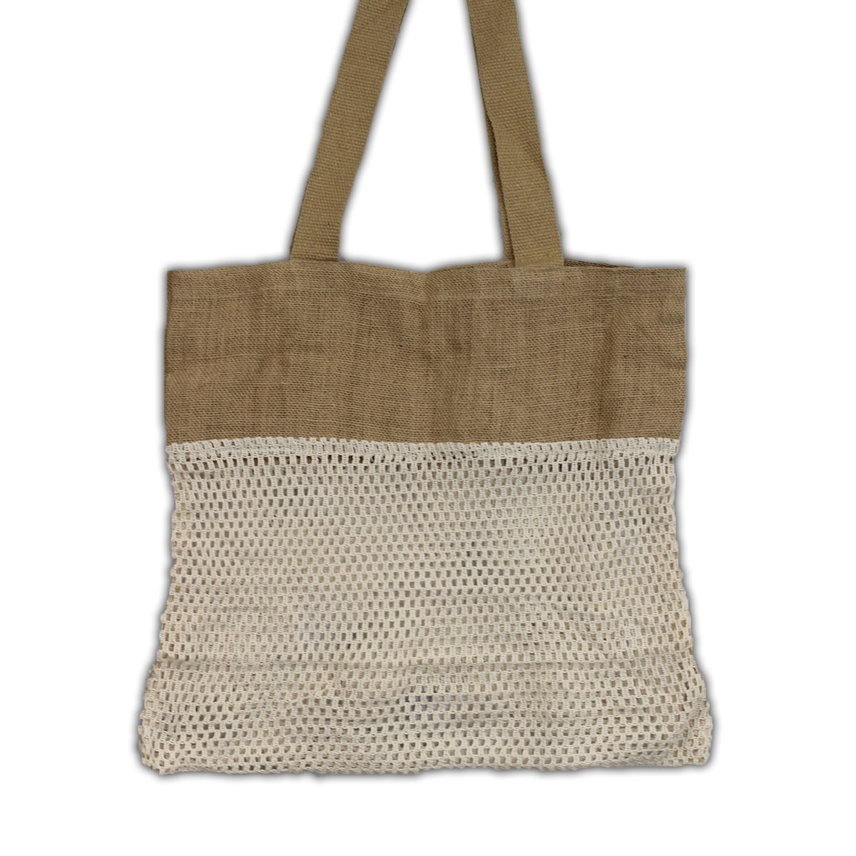 Soft Jute & Cotton Mesh Bag – Natural