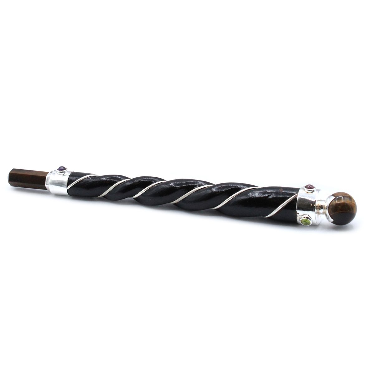 Twisted Copper Wand – Tiger's Eye Star