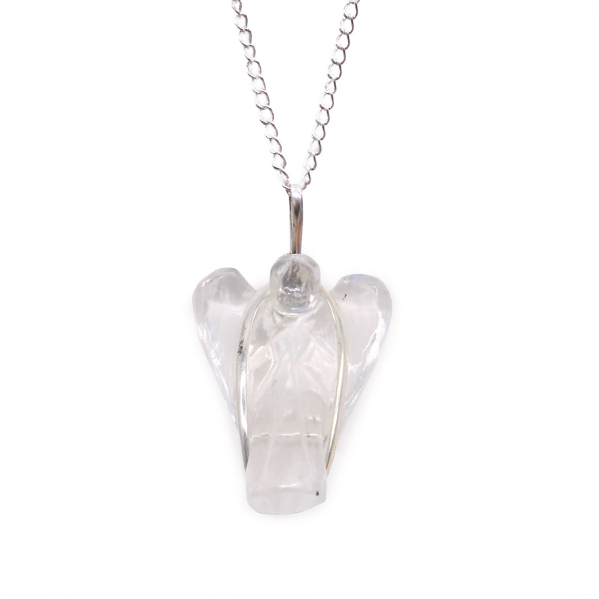 Gemstone Guardian Angel Pendant – Rock Quartz