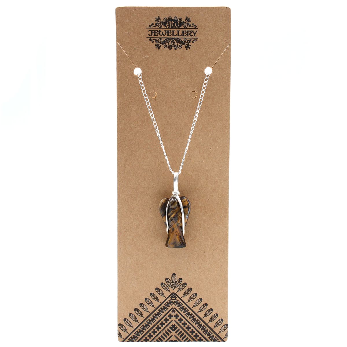 Gemstone Guardian Angel Pendant – Tiger Eye
