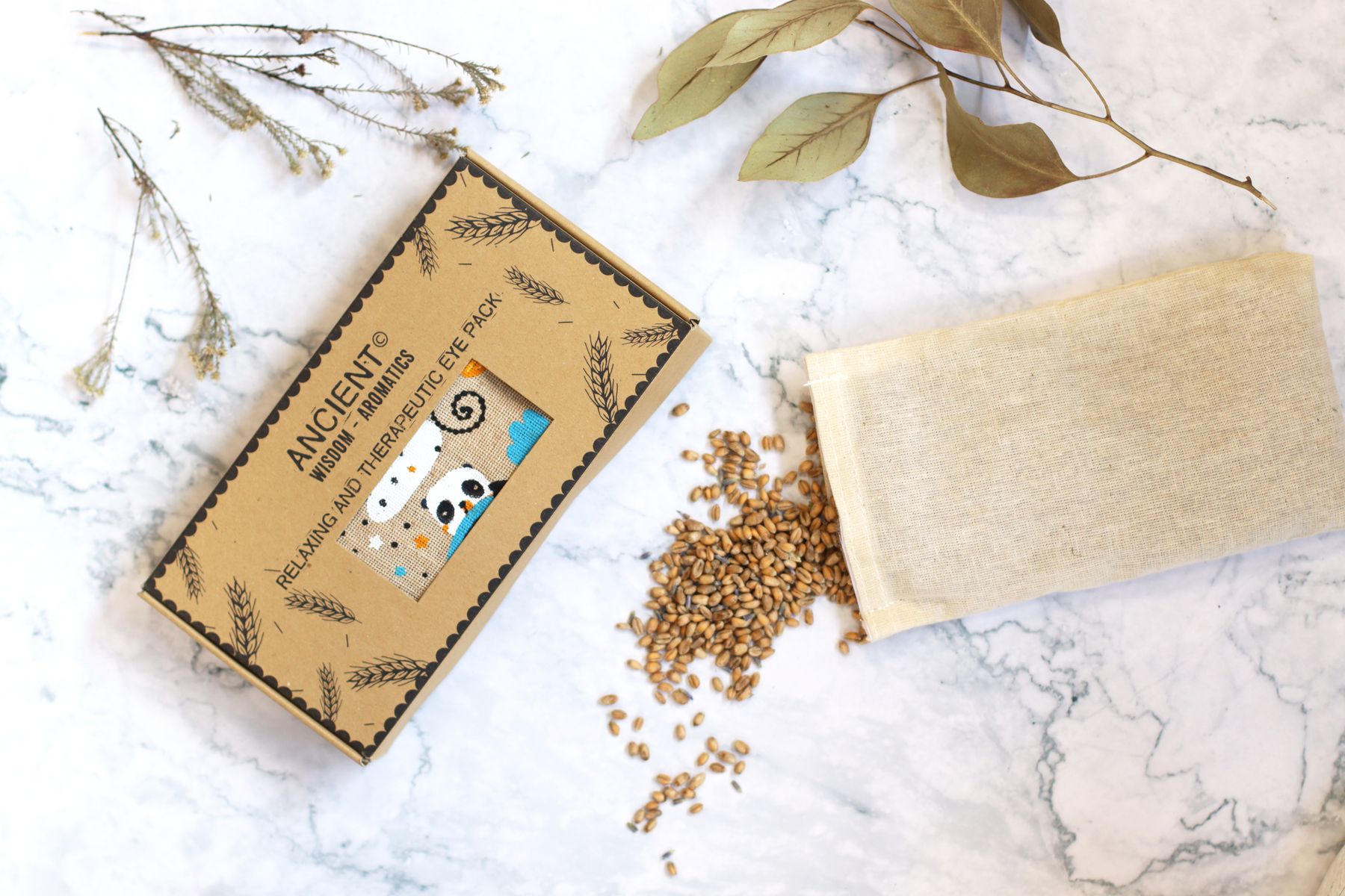 Lavender Cotton & Juco Eye Pillow in Gift Box – Sleepy Panda