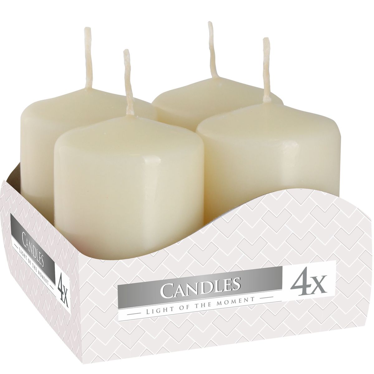 Pillar Candles – Ivory, 40x60mm, Set of 4
