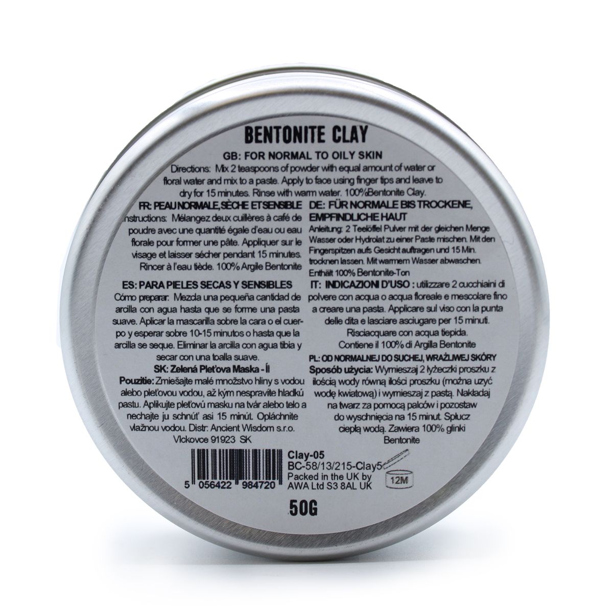 Bentonite Clay – 50g