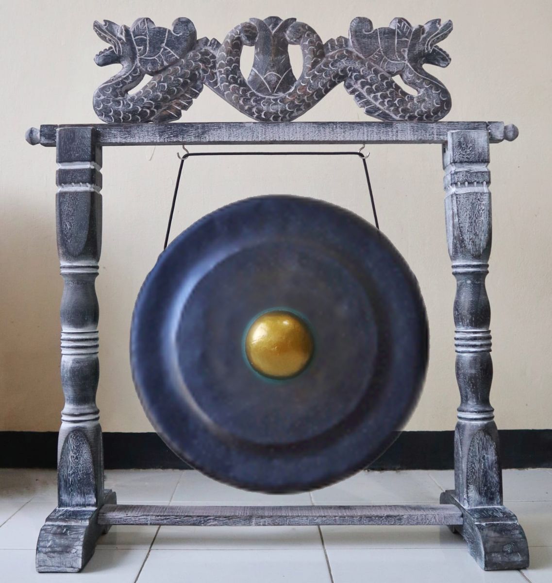 Gong in Stand – Black, 50cm