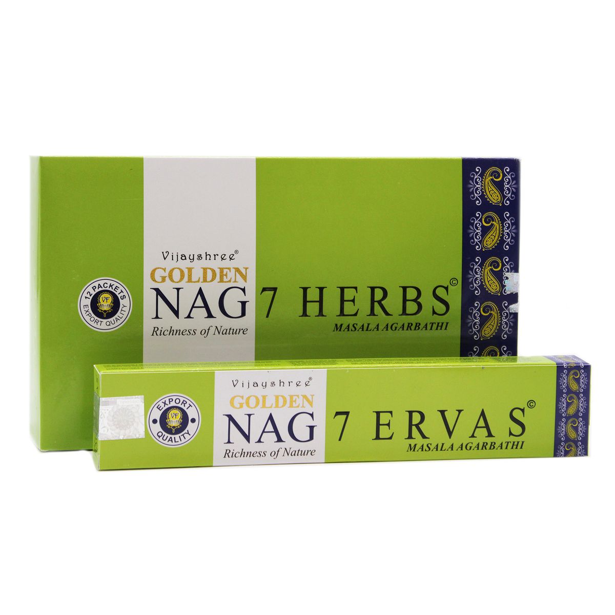 Golden Nag Incense Sticks – Seven Herbs, 15g