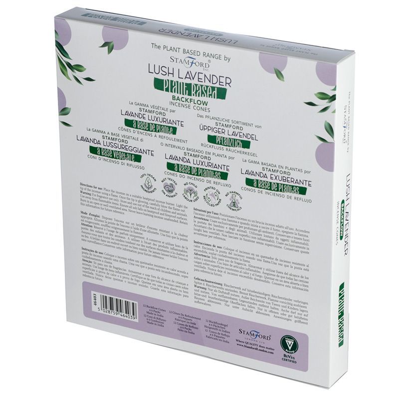 Plant-Based Backflow Incense Cones – Lush Lavender