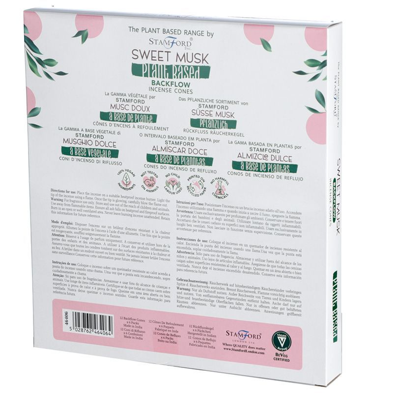 Plant-Based Backflow Incense Cones – Sweet Musk