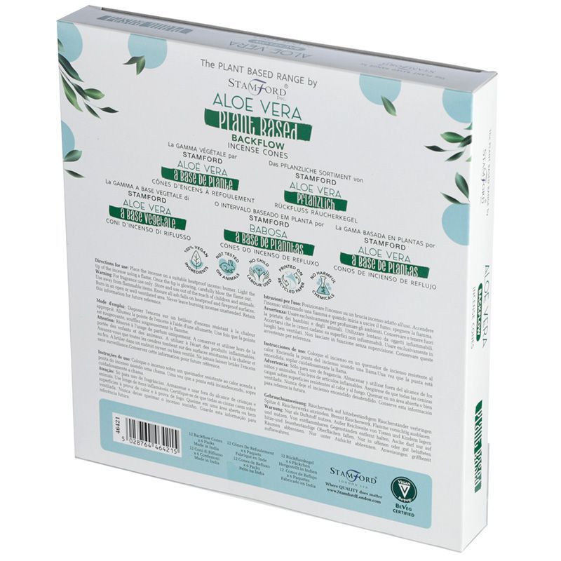 Plant-Based Backflow Incense Cones – Aloe Vera