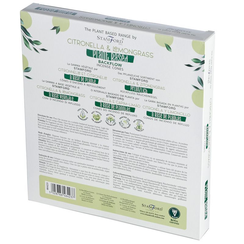 Plant-Based Backflow Incense Cones – Citronella & Lemongrass
