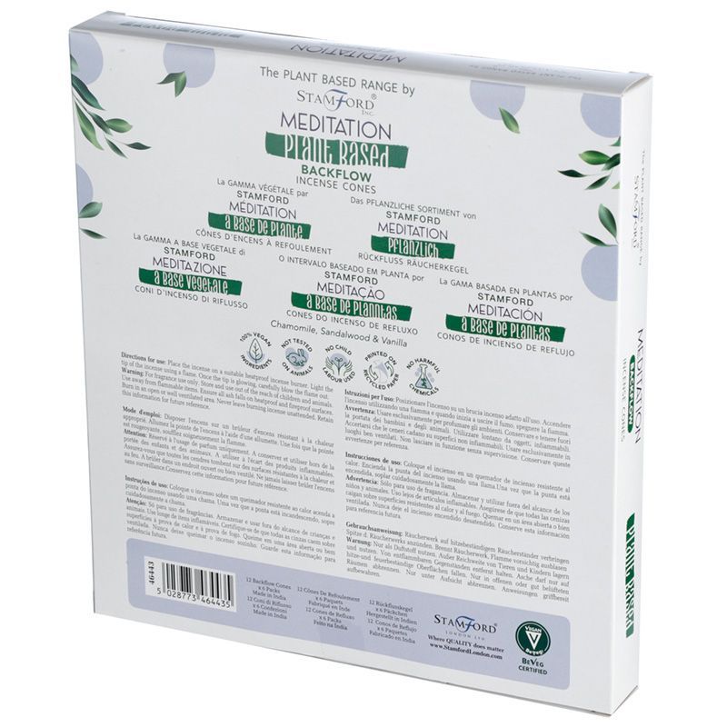 Plant-Based Backflow Incense Cones – Meditation