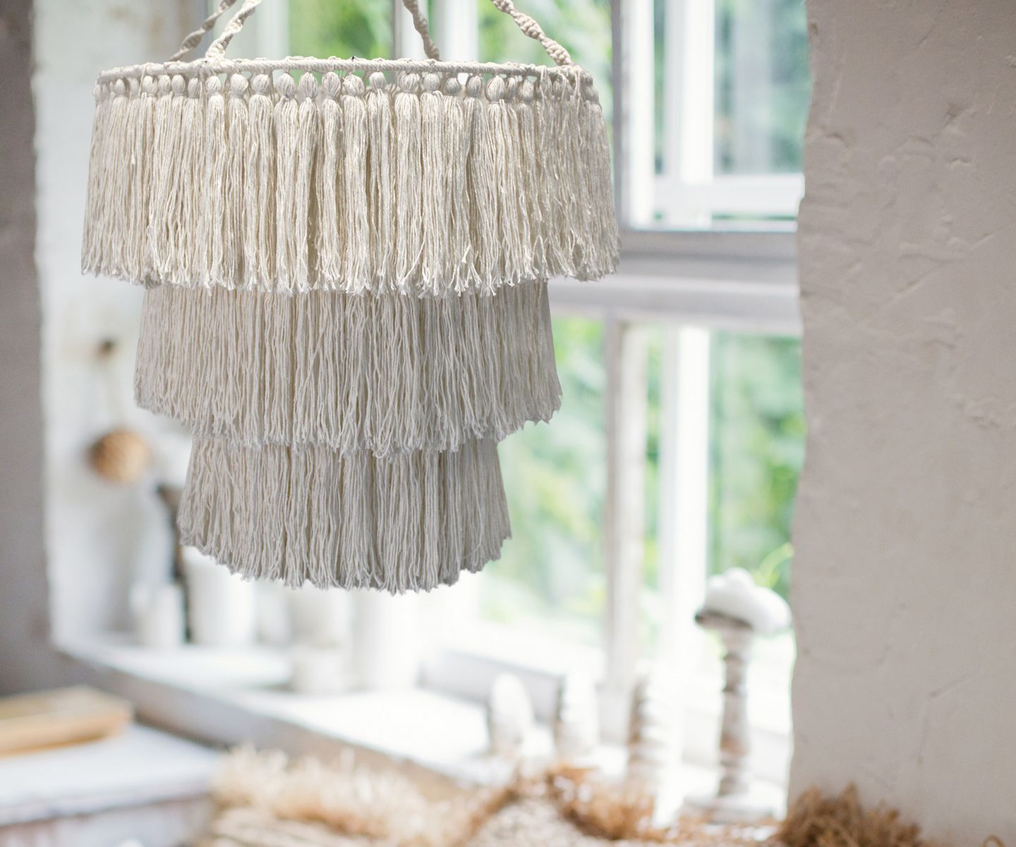 Macrame Soft Chandelier Shade – Natural