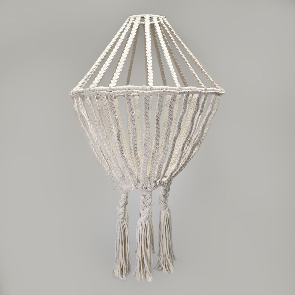 Macrame Large Drop Chandelier Shade – Natural