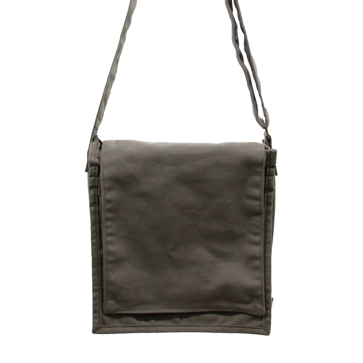 Cotton Canvas Messenger Bag – Graphite