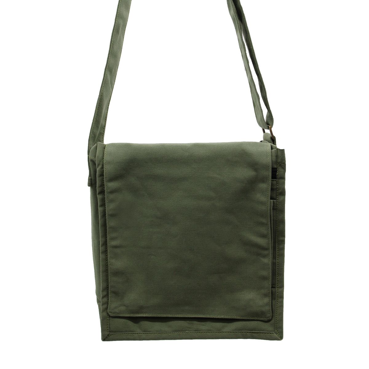 Cotton Canvas Messenger Bag – Green