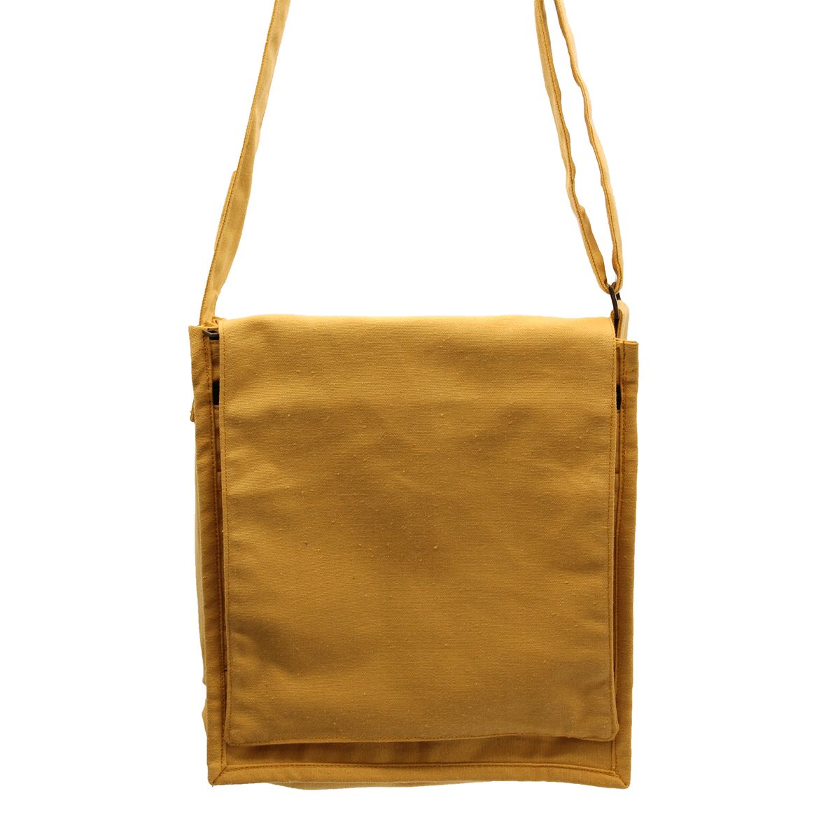 Cotton Canvas Messenger Bag – Yellow