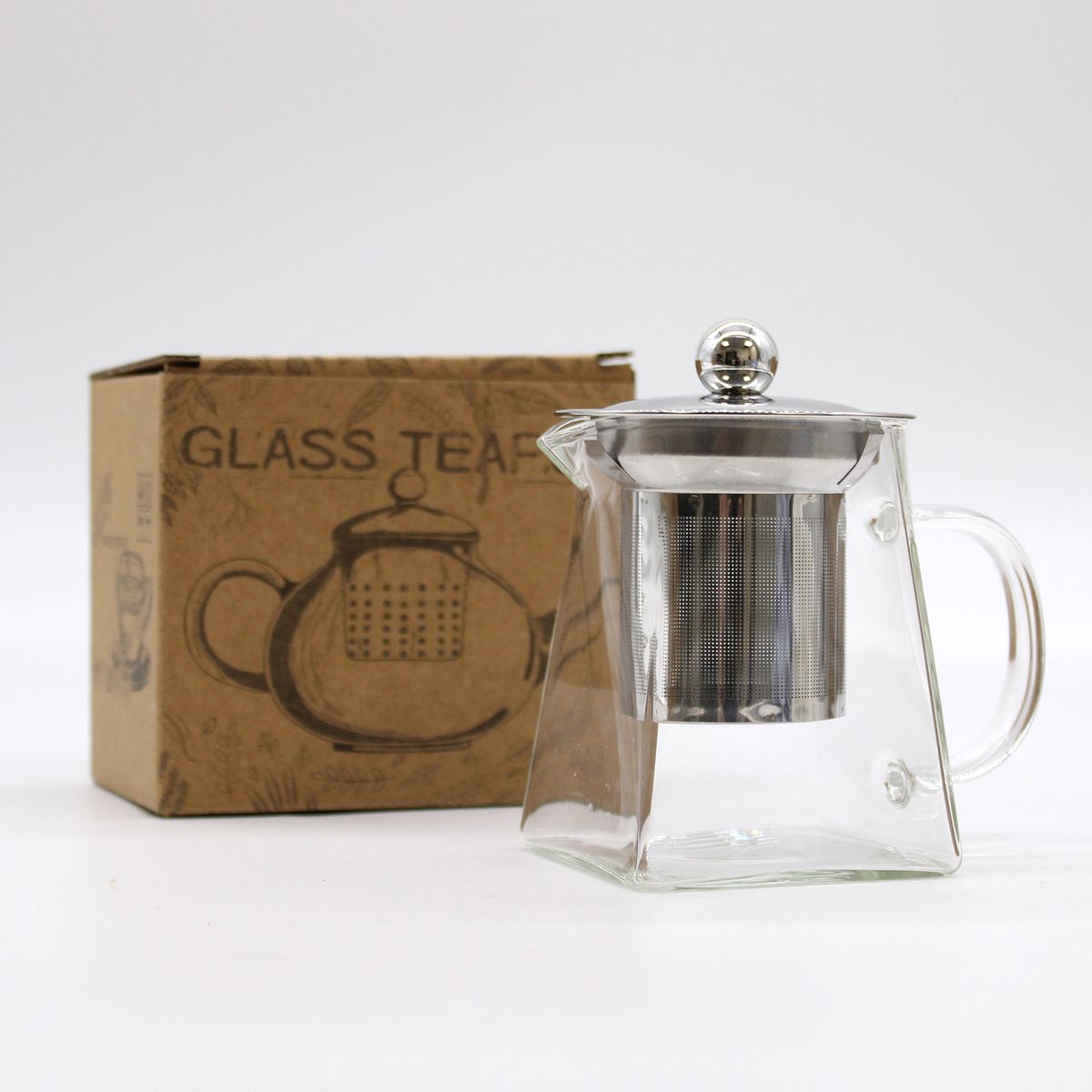 Glass Infuser Teapot – Tower, 350ml, Gift Boxed
