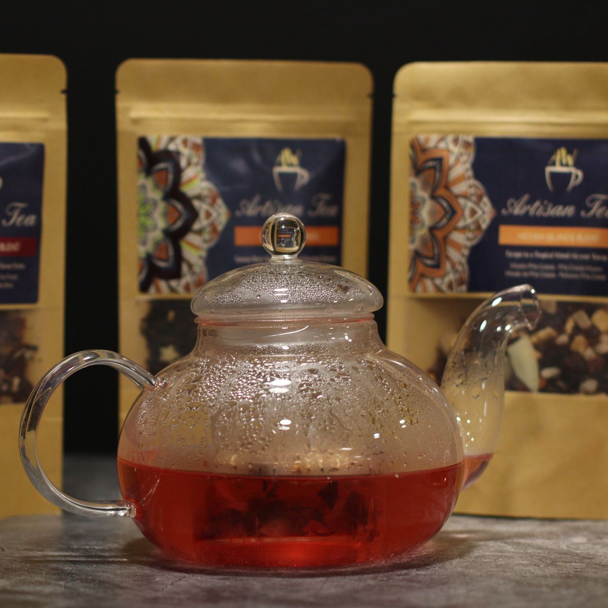 Glass Infuser Teapot – Round Pearl, 400ml, Gift Boxed