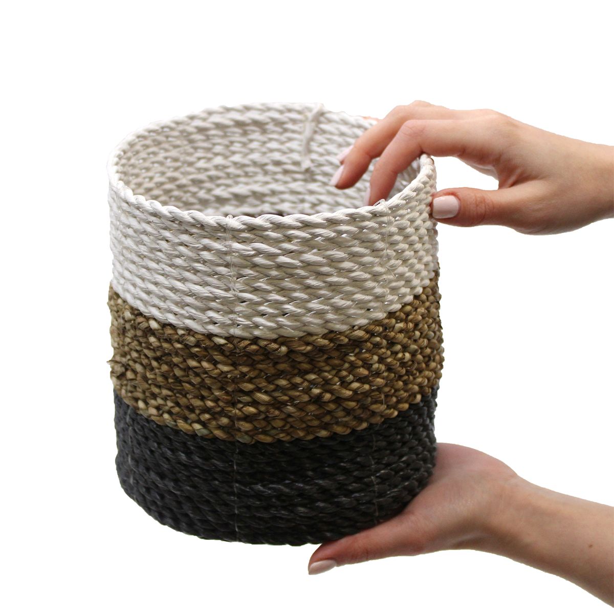 Seagrass Basket Set of 3 – Natural & White