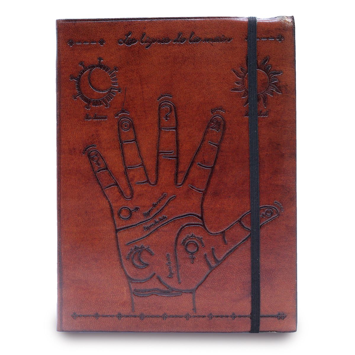 Leather Notebook with Strap – Palmistry, Medium