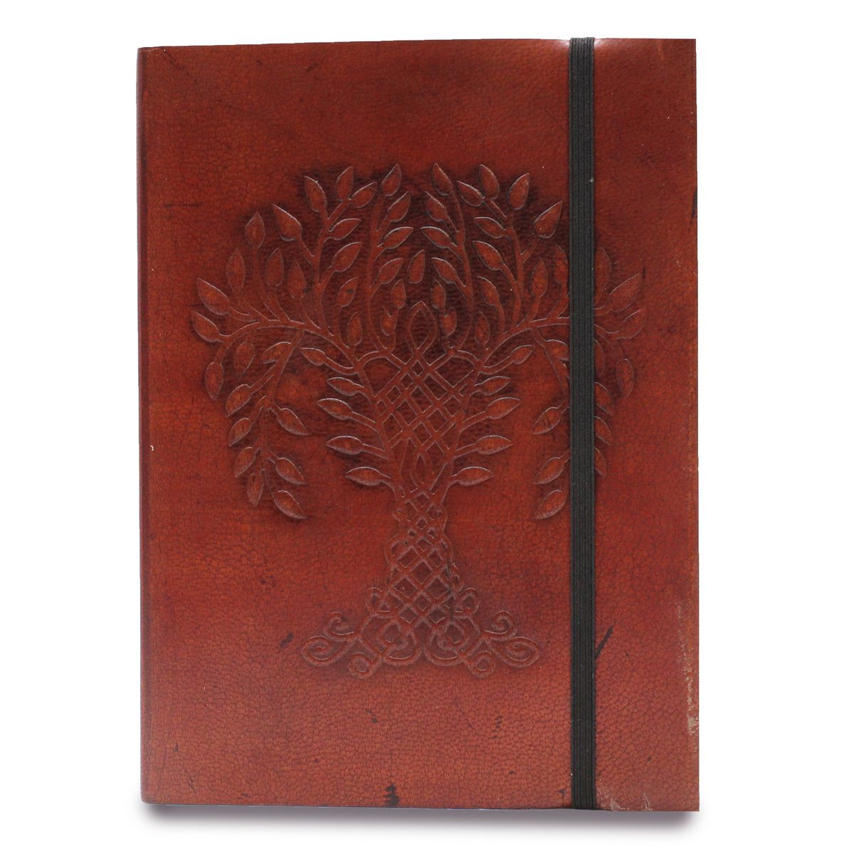 Small Leather Notebook with Strap – Tree of Life