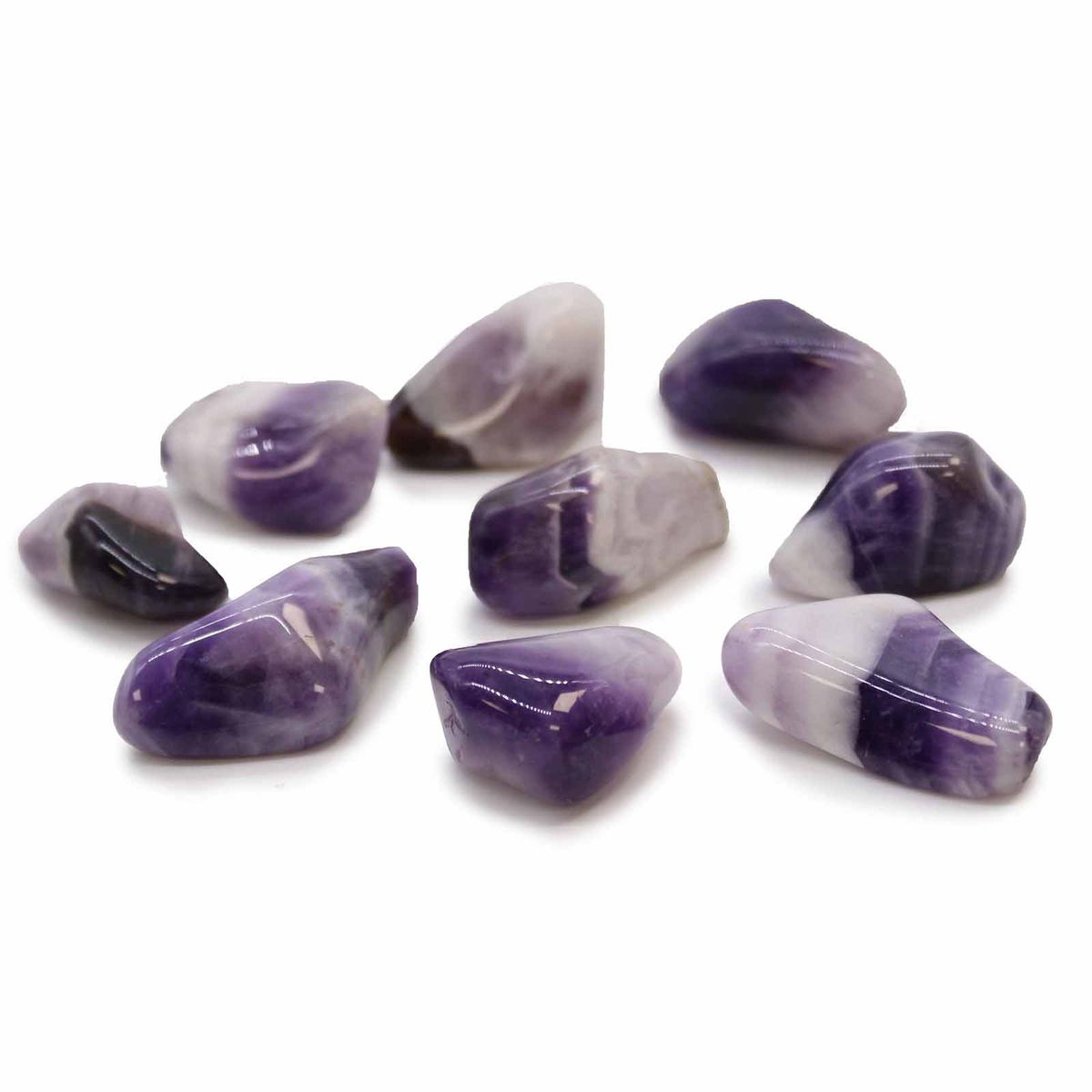 Amethyst Banded Tumble Stones – Medium, Grade B