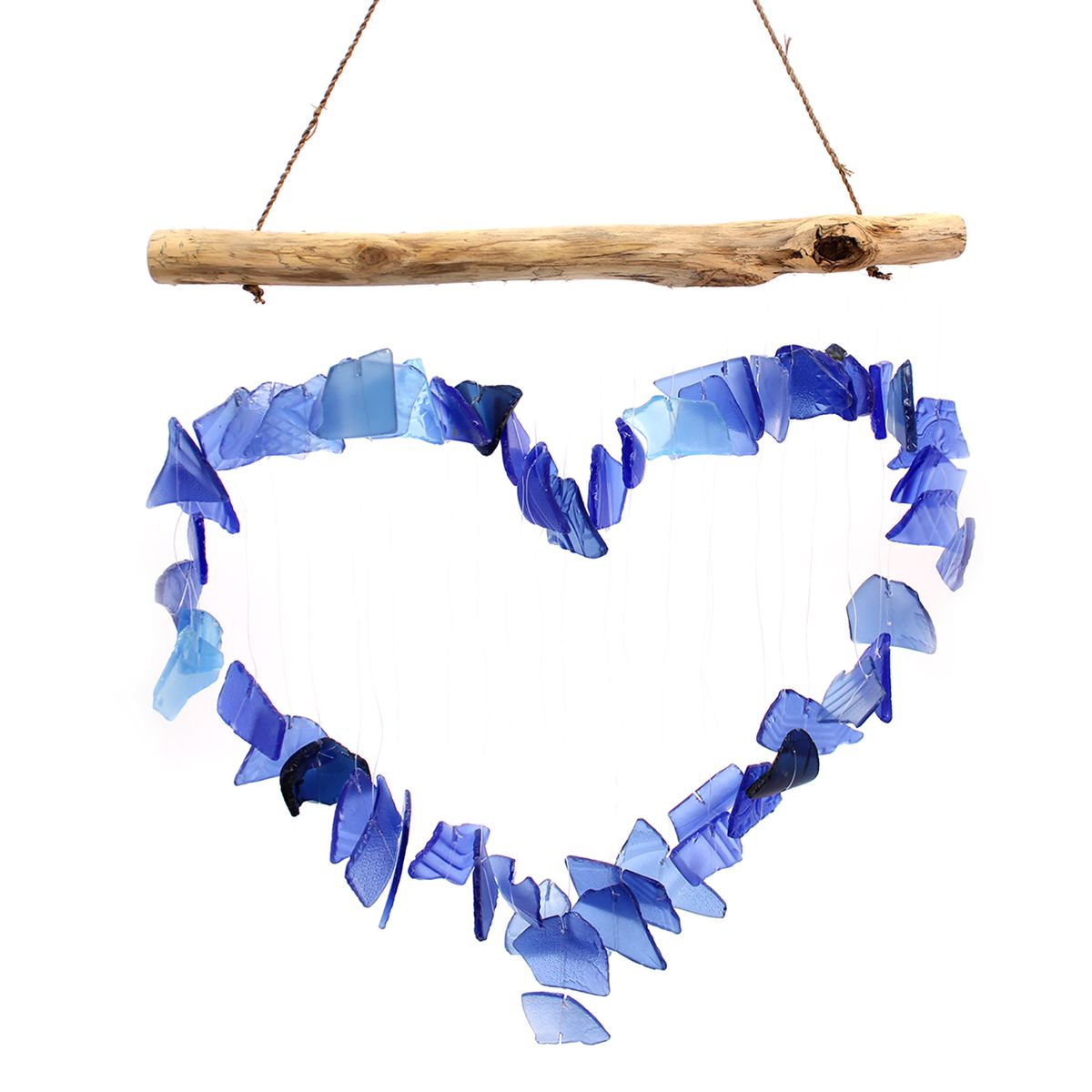 Love Glass Wind Chime – Blue