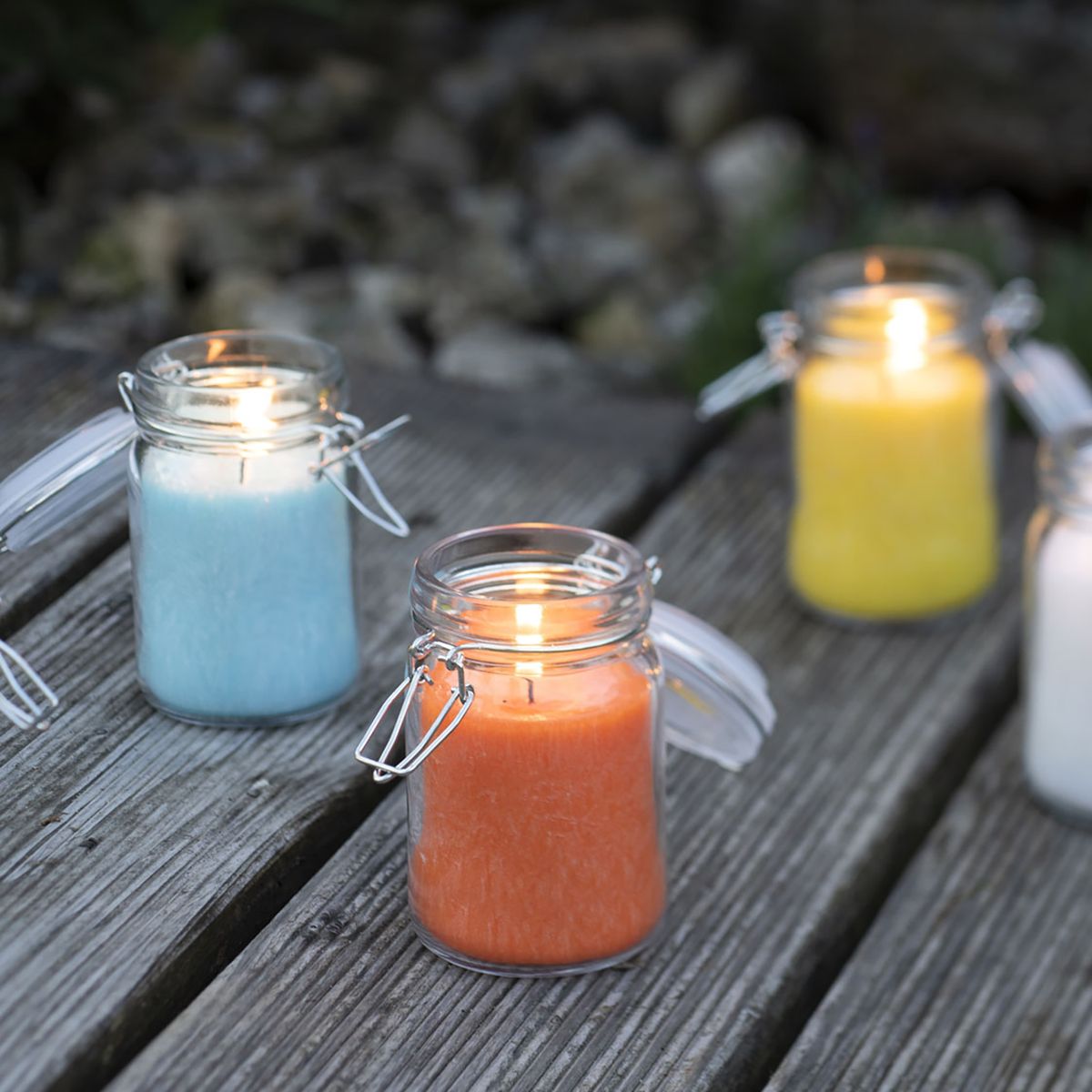 Pure Olive Wax Jar Candle – Turquoise, 120x70mm