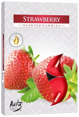 Scented Tealights – Strawberry, Set of 6