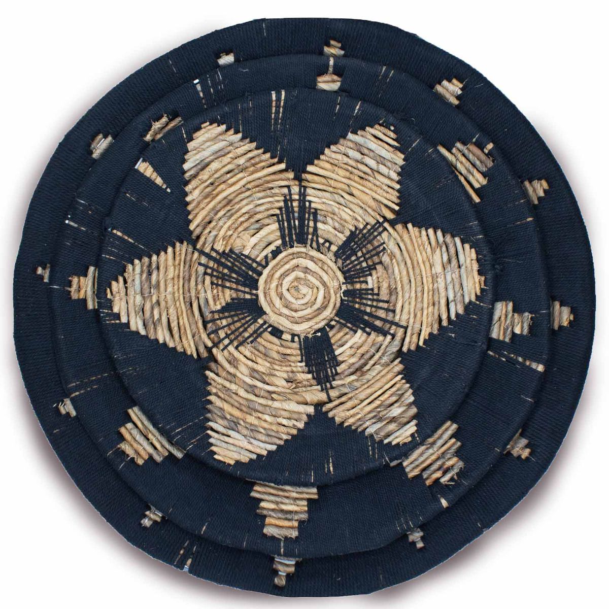 Seagrass Bowl Wall Art – Black, Set of 3