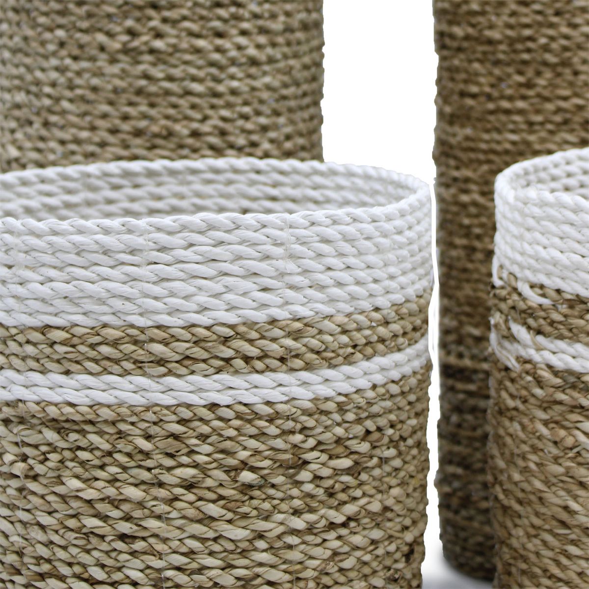 Seagrass Set – 2 Vases & 2 Bins
