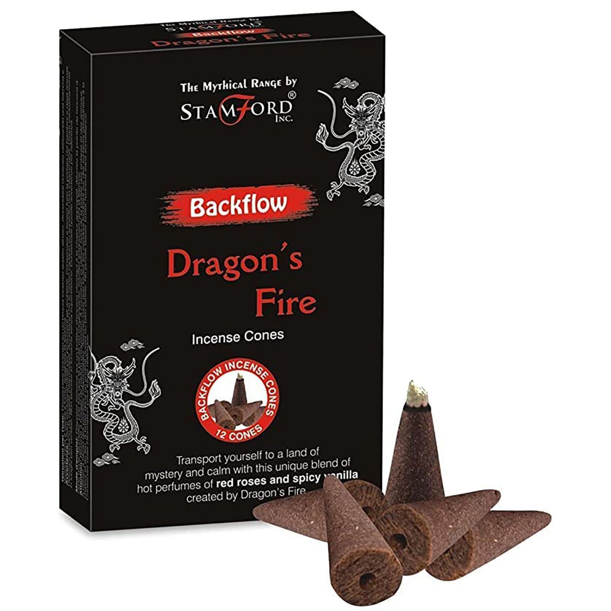Stamford Mythical Backflow Incense Cones – Dragon Fire