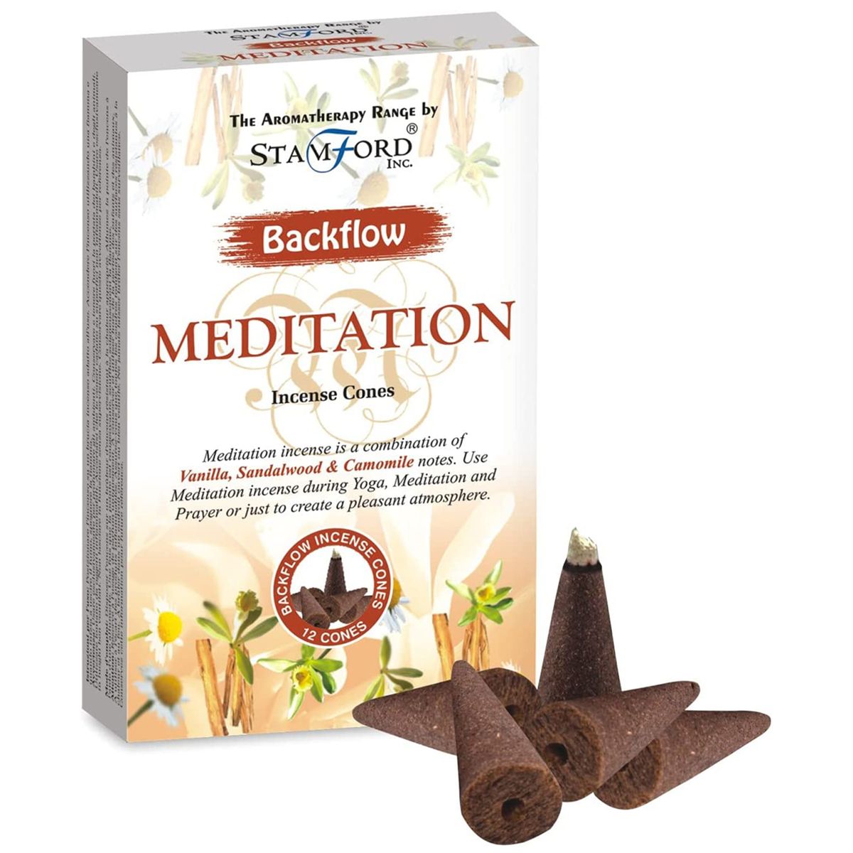 Aromatherapy Backflow Incense Cones – Meditation