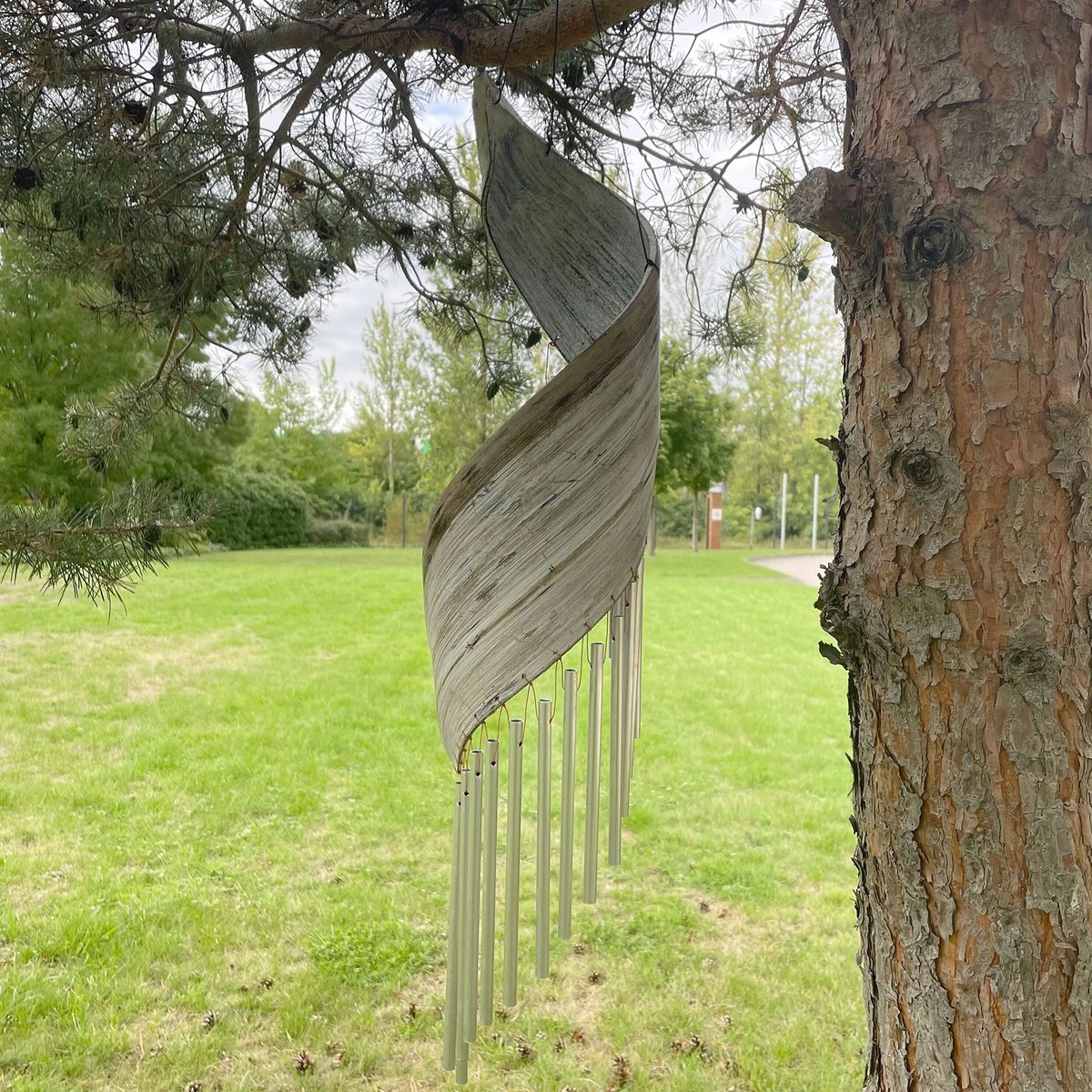 Coconut Leaf Wind Chime – Whitewash