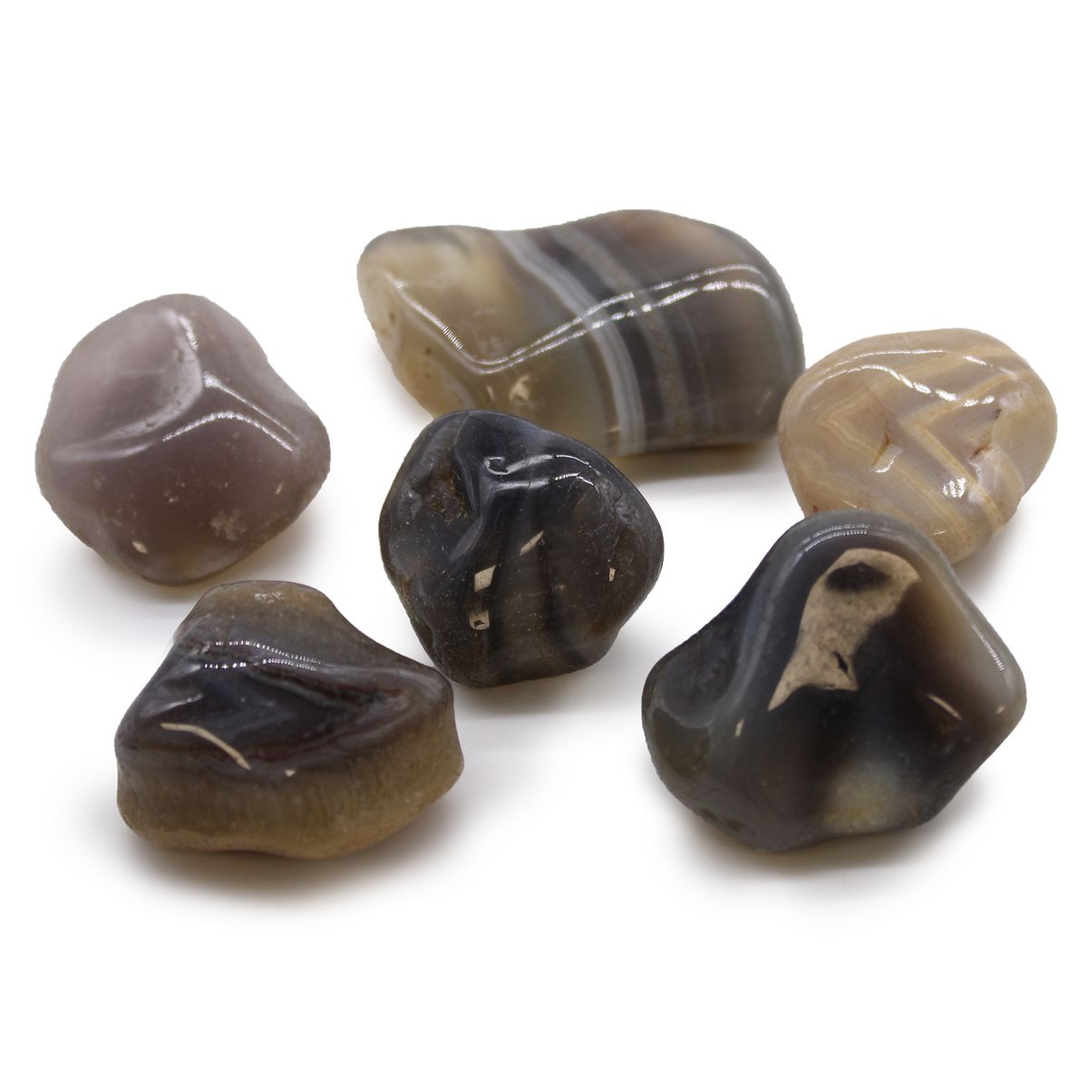 Large African Tumble Stones – Botswana Grey Agate