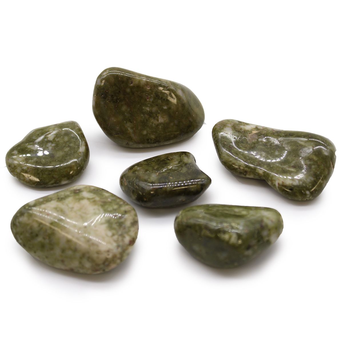 Large African Tumble Stones – Snowflake Epidote