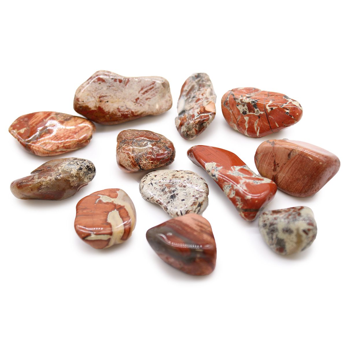 Brecciated Jasper African Tumble Stones – Medium