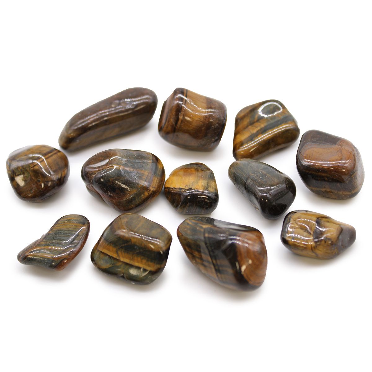 Variegated Tiger's Eye African Tumble Stones – Medium