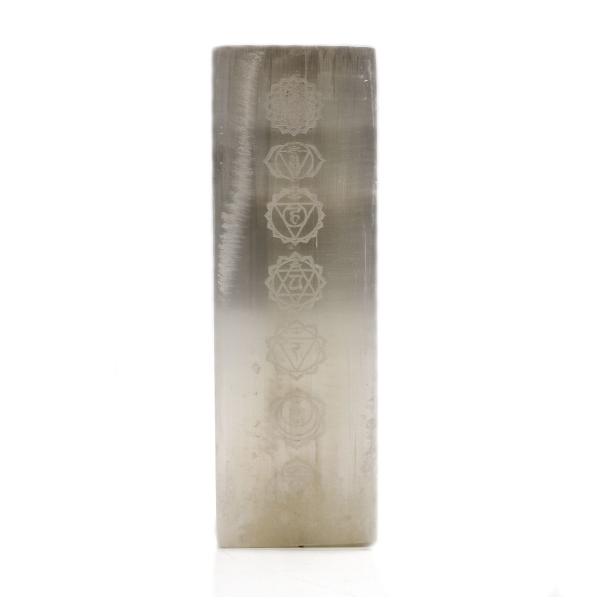 Selenite Block Lamp – Chakra, 25cm