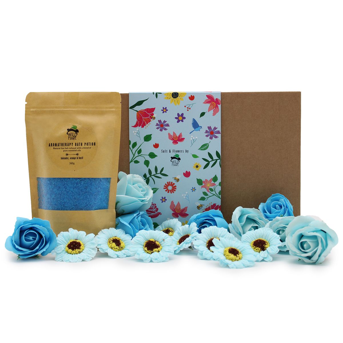 Wild Hare Bath Salts & Soap Flowers Gift Set – Total Unwind