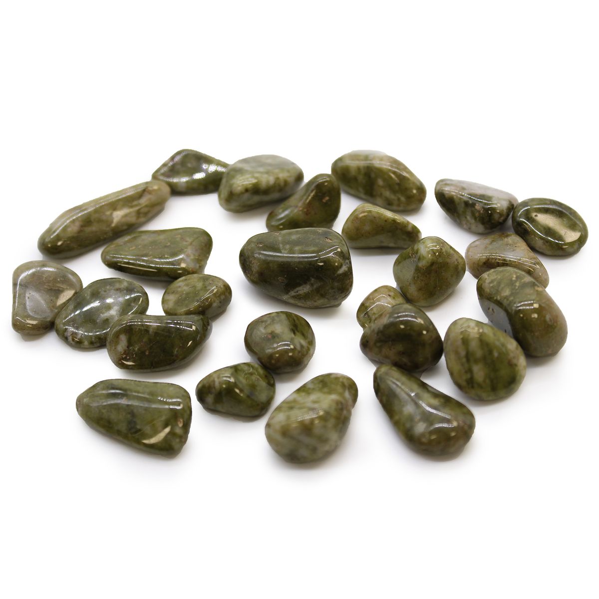 Snowflake Epidote African Tumble Stones – Small