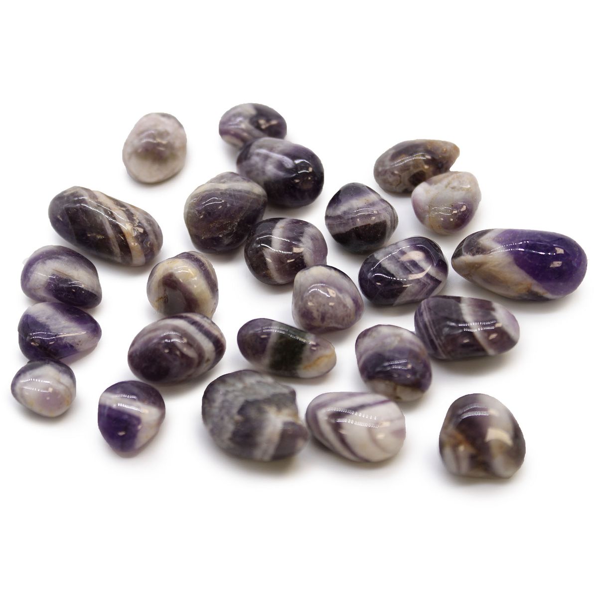 Chevron Amethyst African Tumble Stones – Small