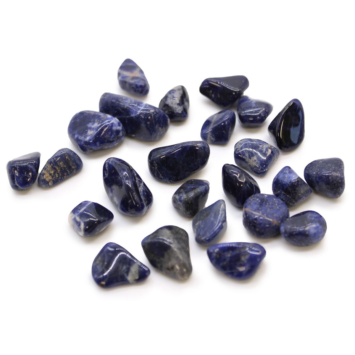 Pure Blue Sodalite African Tumble Stones – Small