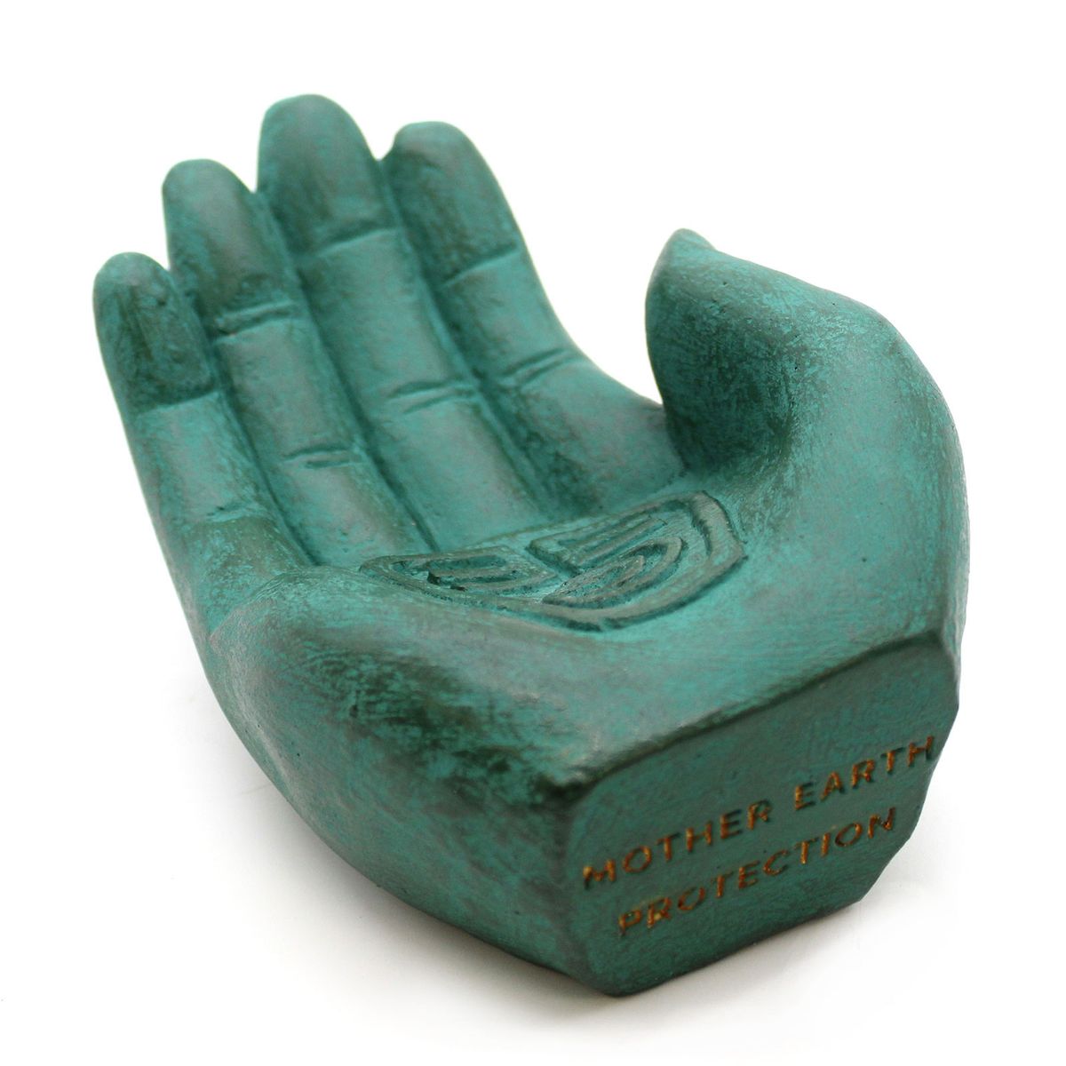 Hand Concrete Incense Burner – Earth Protect, Green