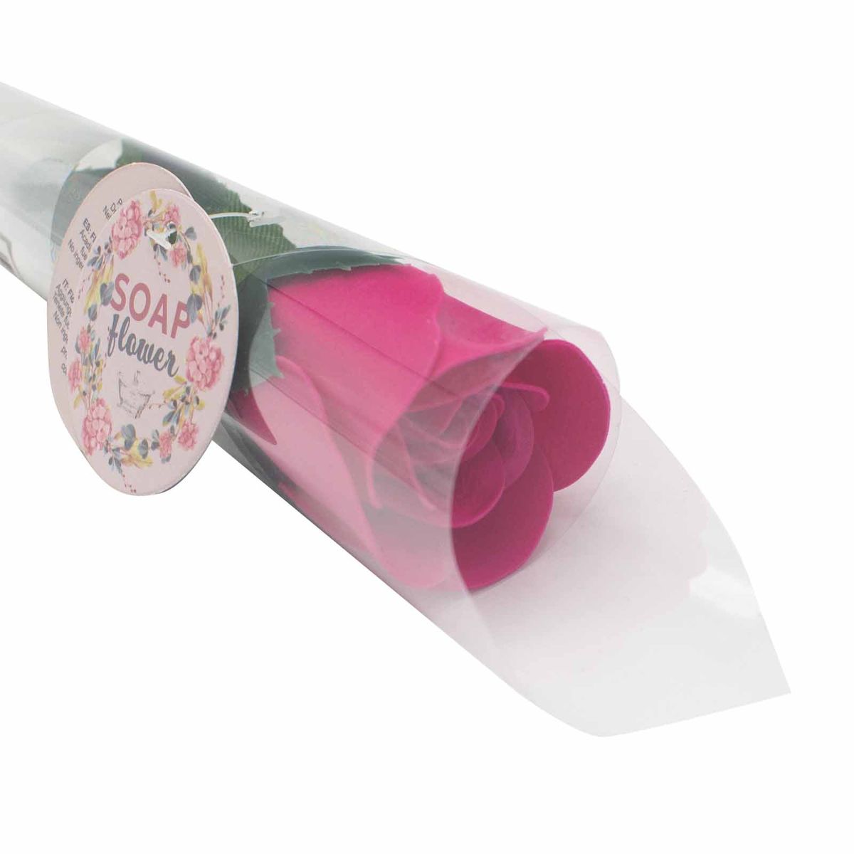 Pink Rose Soap Flower – Small
