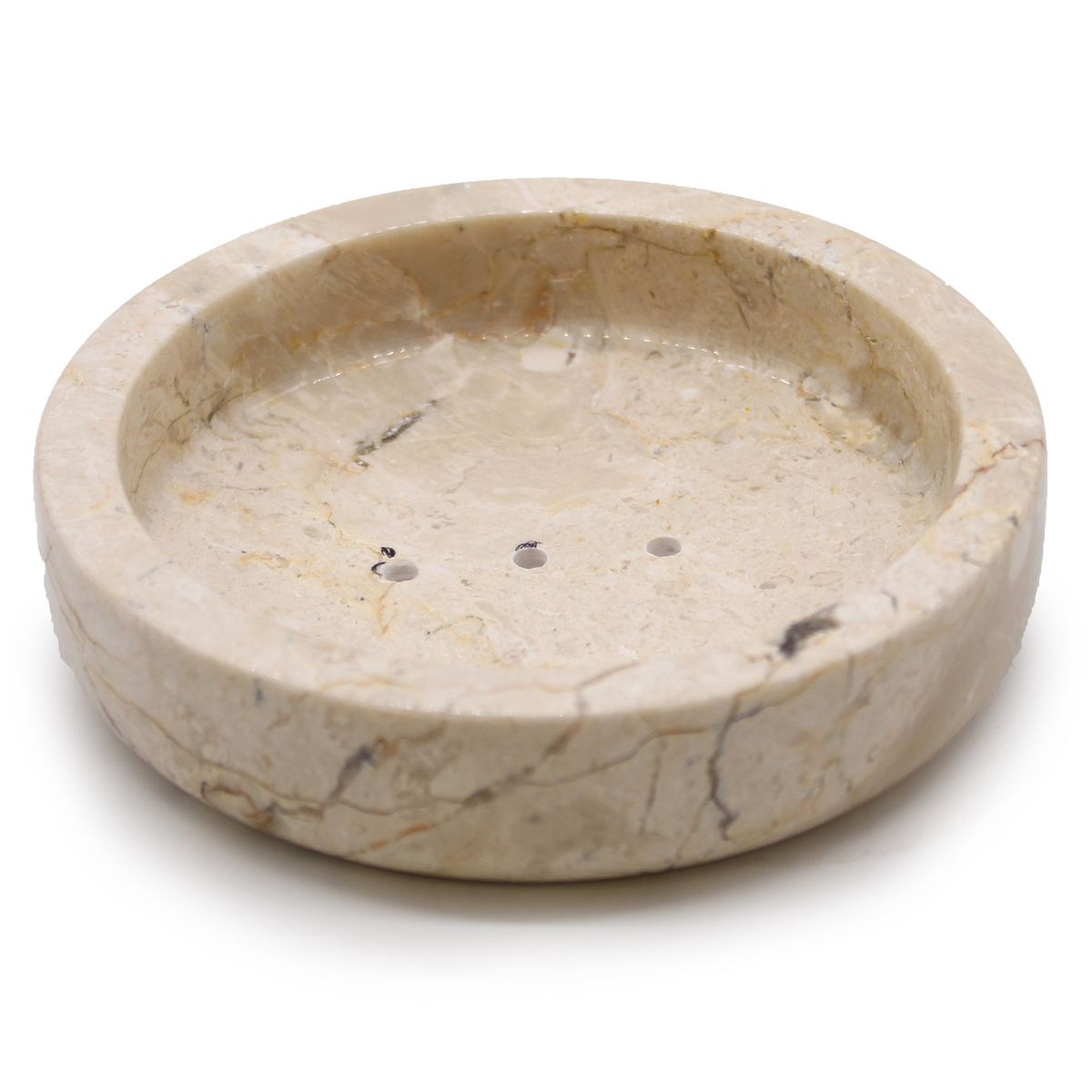 Round Honey Marble Soap Dish – Flat