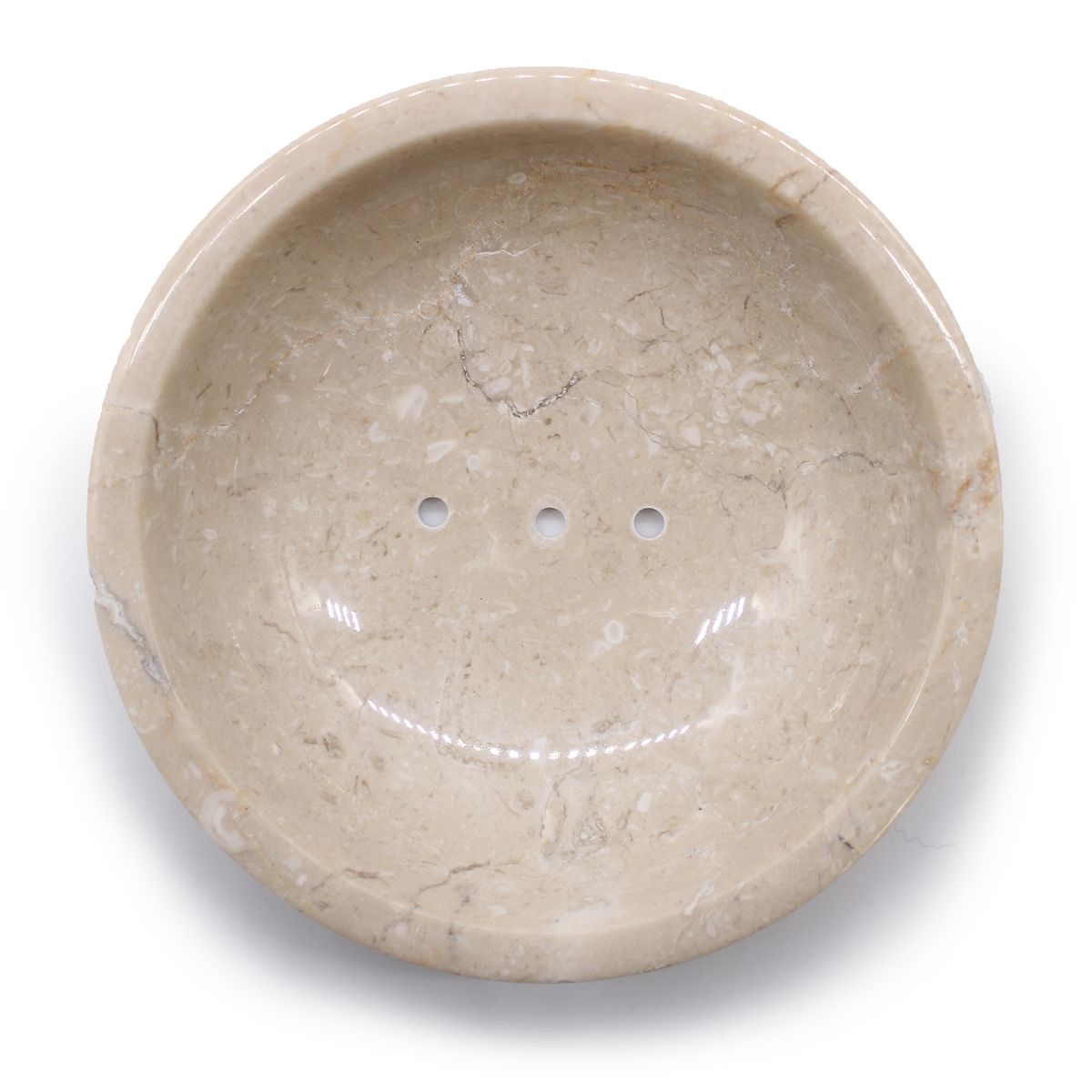 Round Honey Marble Soap Dish – Rounded