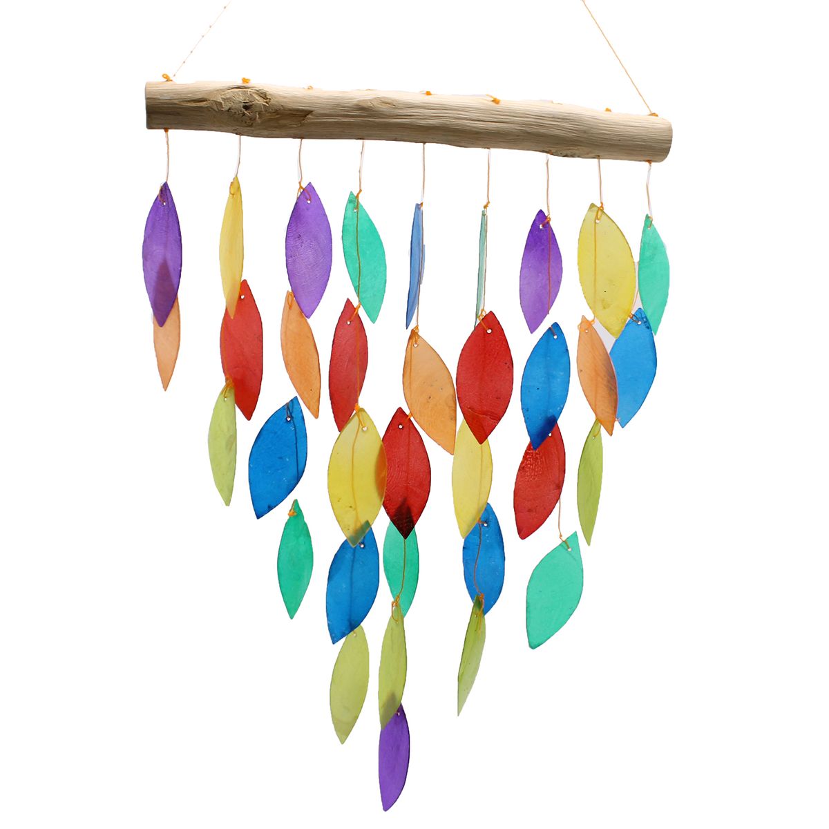 Rainbow Leaf Capiz Wind Chime