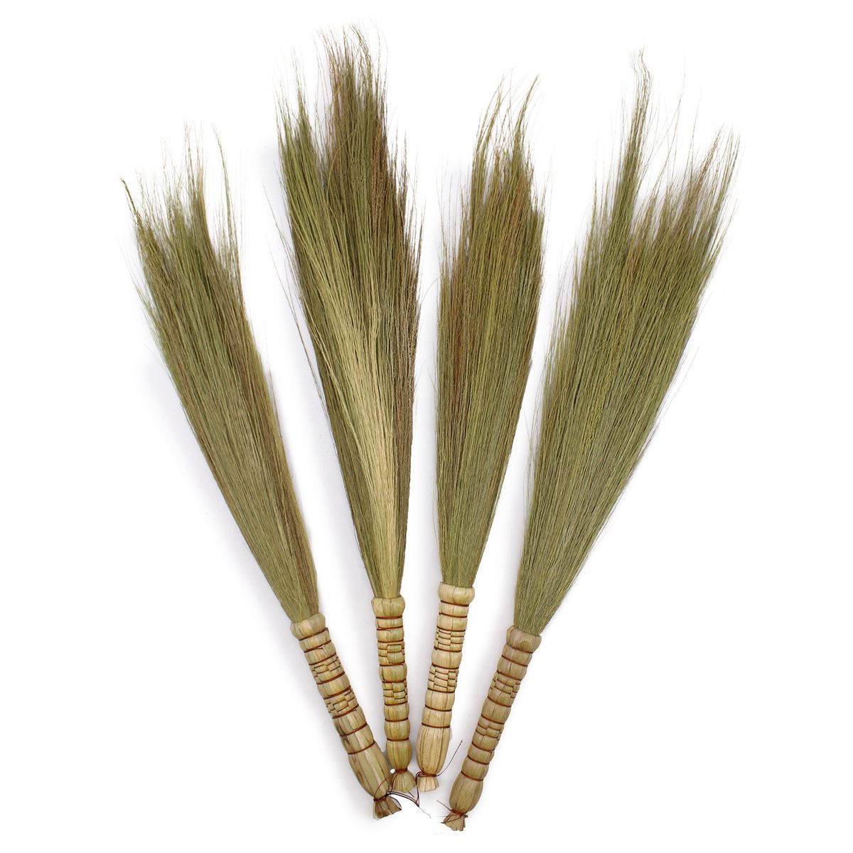 Decorative Pampas Brooms – Natural, Set of 4