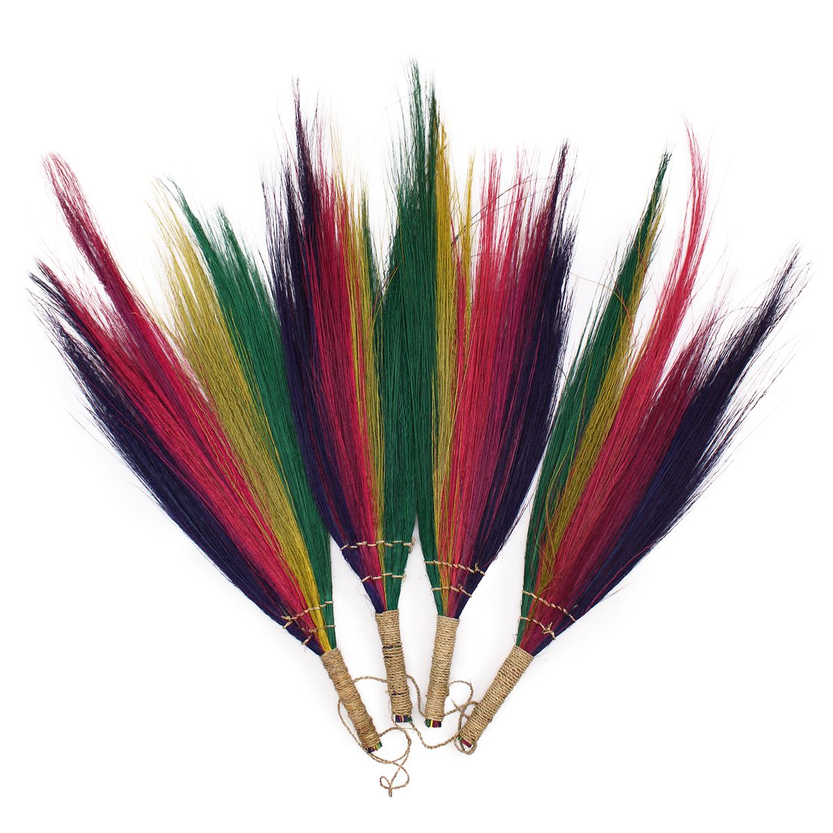 Decorative Pampas Brooms – Rainbow Colours, Set of 4